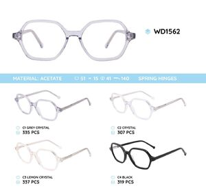Plastic acetate eyeglasses frame with spring hinges WD1562