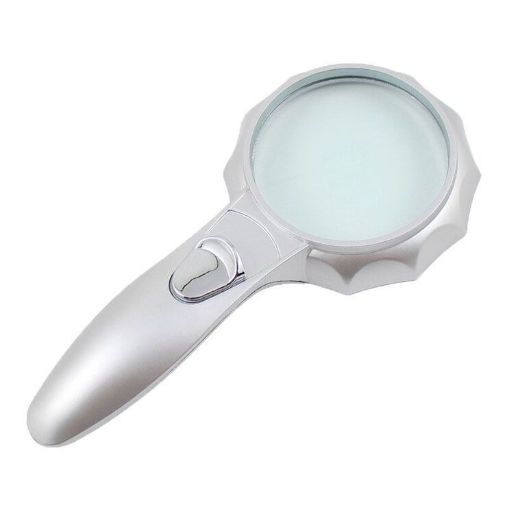 Magnifier with universal backlight, magnifying glass with handle 600556-XX, diameter: 75 mm, magnification: 4X