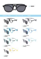 Оправа пластиковая детская из материала TR-90 с солнцезащитной насадкой (клипон) 19991