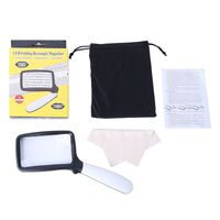 Magnifier with universal backlight, magnifying glass with handle 10863-XX, size: 108*63 mm, magnification: 2X
