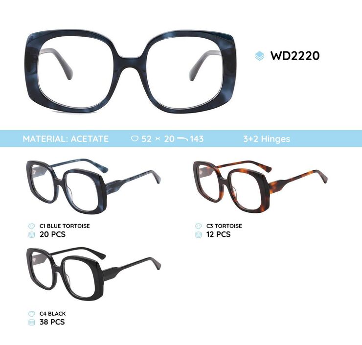 Plastic acetate eyeglasses frame for women WD2220