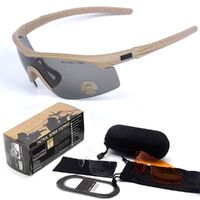 Очки защитные противоударные тактические +3 насадки 战术套装-0051-2