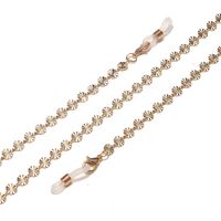 Металлическая нескользящая цепочка золотого цвета, круглая, для очков и масок GL1487