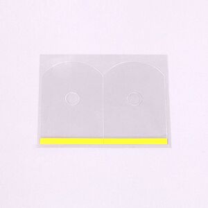 Липкий сегмент (липучки, слиперы, противоскользящие накладки) для линз, прозрачные с жёлтой кромкой, поливинилхлорид, 1000 штук