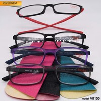 Plastic frame glasses with artificial leather case VIZZINI V8155