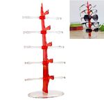 Demonstration acrylic stand with 5 glasses slots A4-5