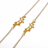 Gold-colored metal non-slip chain, with branch, for glasses and masks GL038