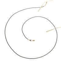 Black-colored metal non-slip chain, for glasses and masks GL172