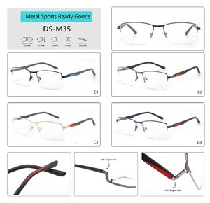 Оправа для очков мужская металлическая спортивная полуободковая с вращающимся на 360° флексом Big City DS-M35