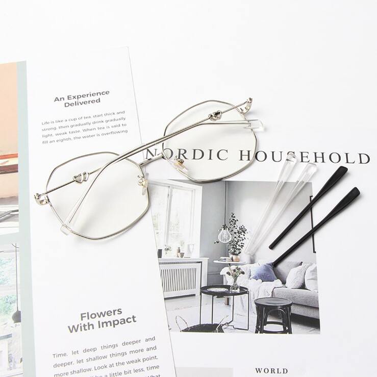 Наконечники на заушники силиконовые B21, длина 71 мм, круглое отверстие Ø1.4 мм