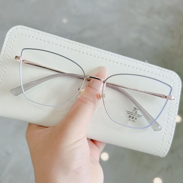 Metal frame MAMO with Blue Ray Cut protection lenses and flex F93039