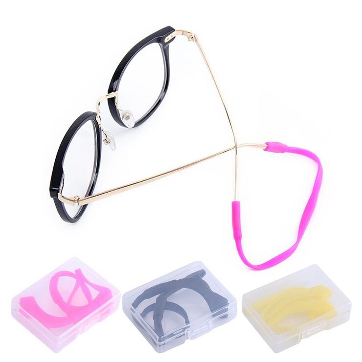 Kit: elastic string glasses holder with, 18 cm, fastening - Ø3*4 mm + silicone stopper