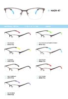 Металлическая оправа с дужками из материала TR-90 с гнущимся наконечником HA09-47