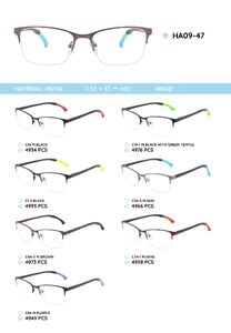 Металлическая оправа с дужками из материала TR-90 с гнущимся наконечником HA09-47