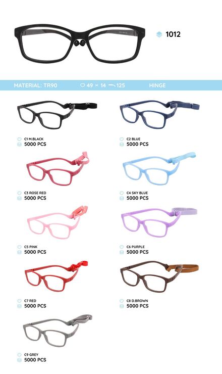 TR90 plastic eyeglasses frame for kids 1012TR