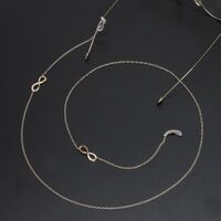 Metal non-slip chain, with number 8, for glasses and masks GL057