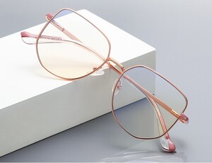 3D красочная  оправа металлическая с линзами блю-блокерами MORE 3052