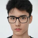 Оправа мужская пластиковая из материала TR90 + металл, линзы с защитой от ультрафиолета и синего света More LS218