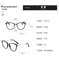 TR90 plastic frame or glasses with blue light protection, with spring hinges FA87125