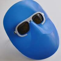 Protective welding plastic mask with glasses, 20 * 26 cm, thickness 1 mm