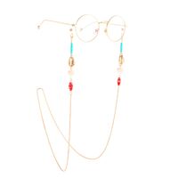 Metal non-slip chain gold snake, with shells, for glasses and masks GL896