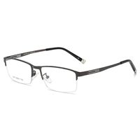Metal semi rimless nylor glasses for myopia with Blue ray cut protection, diopters from 0.00 to -4.00, KY2057