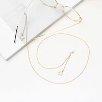 Gold-colored metal non-slip chain, with umbrella, for glasses and masks GA018
