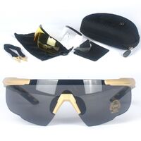 Nylor safety shockproof tactical UV400 goggles, 3-lens set, UM035-DX