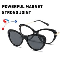 Plastic frame with flex + polarized sun protection magnet clip-on El Dorado EL2352D