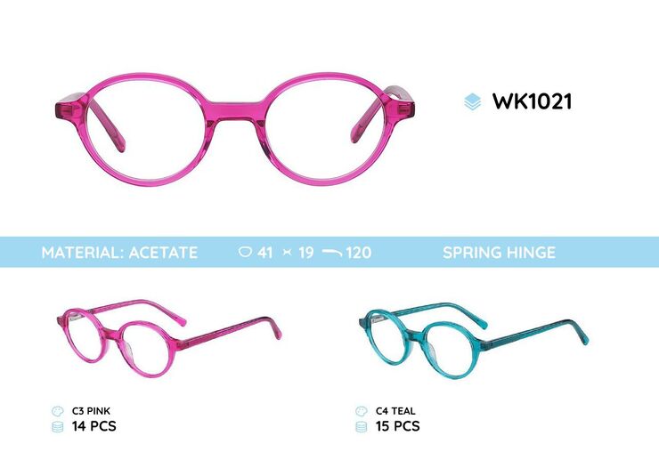 Acetate plastic frame for kids WK1021