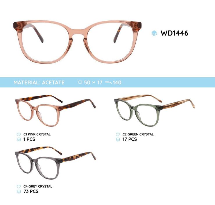 Plastic acetate eyeglasses frame for women WD1446