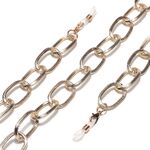 Металлическая нескользящая цепочка золотого цвета, толстая, для очков и масок GL1427