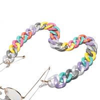 Acrylic non-slip matte chain, oval concave shape, for glasses and masks GB123