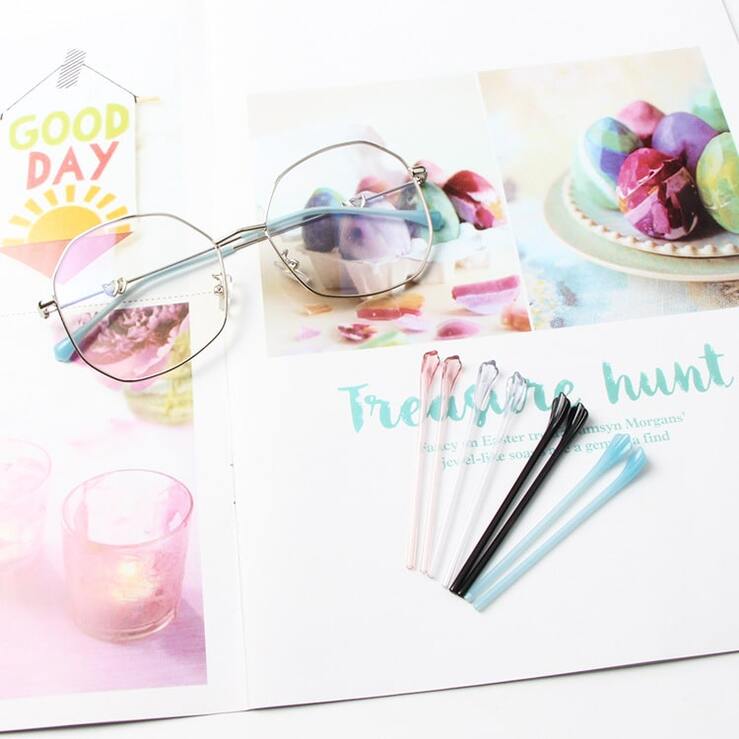 Наконечники на заушники силиконовые B13, длина 74 мм, круглое отверстие Ø1.4 мм