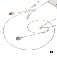 Металлическая цепочка для очков и масок с новогодними и рождественскими кулонами GL1133