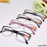 Очки женские металлические с флексами Vizzini V7015 диоптрии до -8,00