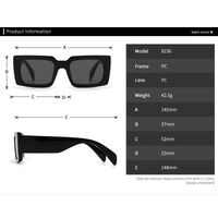 Пластиковые солнцезащитные очки в ретро-квадратной оправе Elit 9236-EL