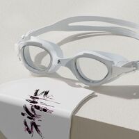 Swimming waterproof anti-fog goggles, with cap, 6612-YU