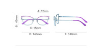 Metal blue blocker frames for glasses 3024