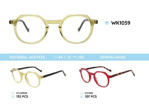 Acetate plastic frames for kids, with spring hinges WK1059