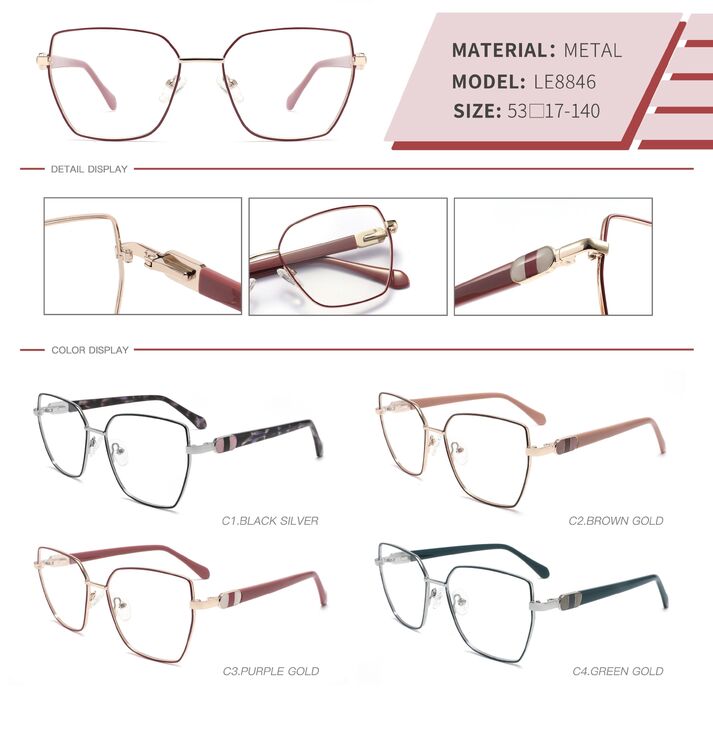 Metal frame with spring hinges LE8846-DA