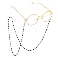 Metal non-slip chain, with black crystal, for glasses and masks GL721