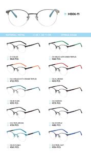 Металлическая оправа с дужками из материала TR-90 HB06-11