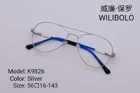 Metal ultrathin frames with spring hinges Wilibolo K9826