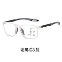 Photochromic plastic TR90 glasses for reading multi-focus, with protection Blue Cut, diopters from +1.00 to +4.00, KY1119多焦点变色