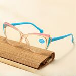 Очки для чтения женские пластиковые из поликарбоната с защитой Blue Ray Cut и флексом KY238, диоптрии от 0.00 до +4.00