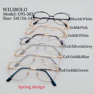 Metal ultrathin women's frames with spring hinges Wilibolo G95-303