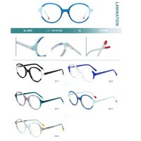 Plastic frames for glasses, acetate lamination with spring hinges Big City BL-2803