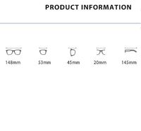 Hibrid, metal + TR90 Blue Block glasses with blue light protection FENQI F2202