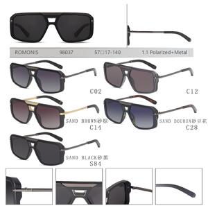 Polarized TR90 + metal sunglasses for men Romonis TR98037-R